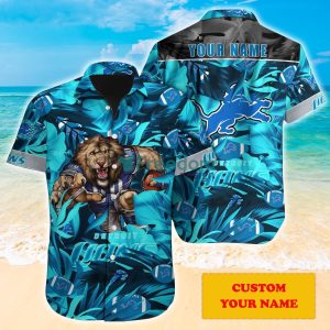 Detroit Lions NFL Personalized Hawaiian Shirt Gift  For Fans