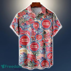 Detroit Pistons Logo All Printed 3D Hawaiian Shirt For Fans NBA Hawaiian Shirt