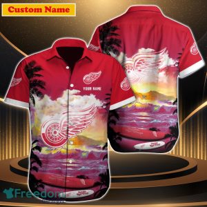 Detroit Red Wings NHL Custom Name Hawaiian Shirt Great Gift For Men Women Fans