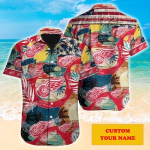 Detroit Red Wings NHL Personalized Hawaiian Shirt Gift For Fans