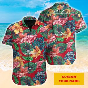 Detroit Red Wings NHL Personalized Hawaiian Shirt Great Gift For Fans