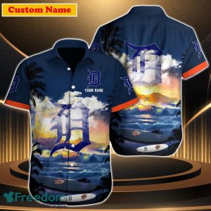 Detroit Tigers MLB Custom Name Hawaiian Shirt Great Gift For Men Women Fans