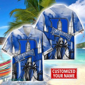 Duke Blue Devils Hawaii Shirt Custom Name Sports Team Beach Shirt