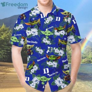 Duke Blue Devils & Yoda Fans Hawaiian Shirt For Men Women