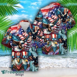 Eagle Flag Patriotic USA Hawaiian Shirt