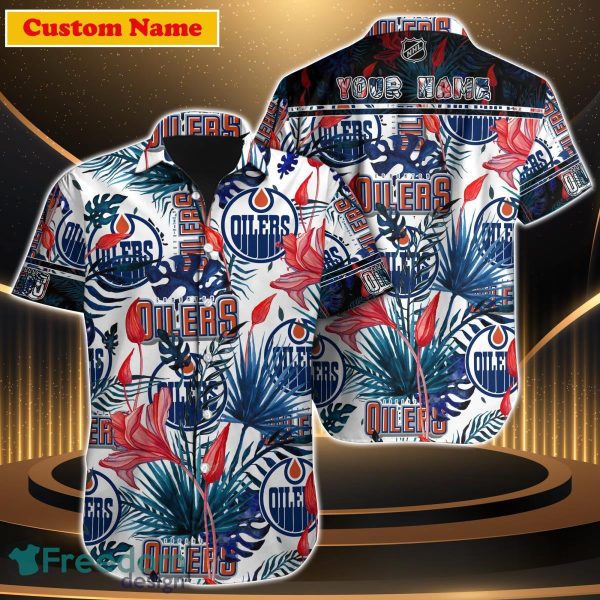 Edmonton Oilers NHL Custom Name Hawaiian Shirt Gift For Men Women