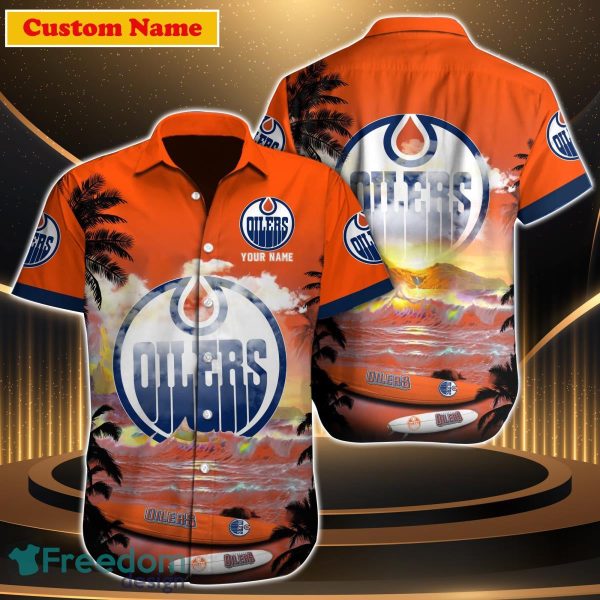 Edmonton Oilers NHL Custom Name Hawaiian Shirt Great Gift For Men Women Fans