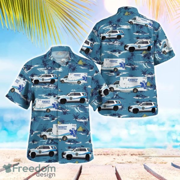 Emmet County Michigan Emergency Medical Services EMS 3D Hawaiian Shirt