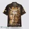 Faith Over Fear AOP Hawaiian Shirt Summer Holiday Gift Jesus Lion And Dove 3D Printing Summer Beach Shirt Hawaiian Shirts