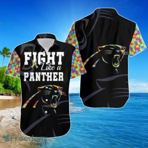 Fight Like A Carolina Panthers Autism Support Hawaiian Shirt For Men Women