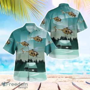 Finnish Army MD Helicopters MD500E 3D Hawaiian Shirt