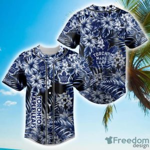 Floral NHL Toronto Maple Leafs Hawaiian Design Baseball Jersey For Men And Women