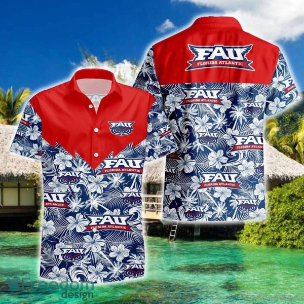 Florida Atlantic Owls NCAA Grunge Polynesian Tattoo Hawaiian Shirt Sumer Gift For Men And Women