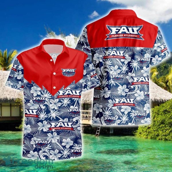 Florida Atlantic Tropical Seamless NCAA Fans Gift For Fans 3D Hawaiian Shirt