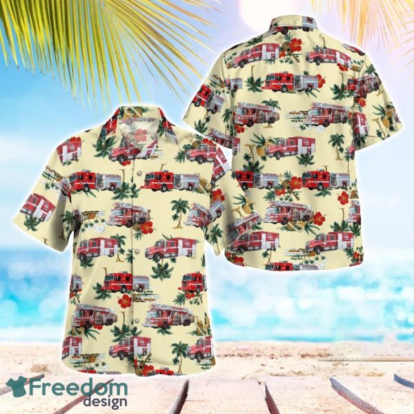 Florida Fort Lauderdale Fire-Rescue Department Hawaiian Shirt Summer Beach Gift