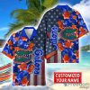 Florida Gators Custom name USA Flag 4th July Independence Day Hawaiian Shirt