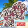 Florida State Seminoles Aloha 3D Hawaiian Shirt Flower Sport Team Beach Shirt Custom Name