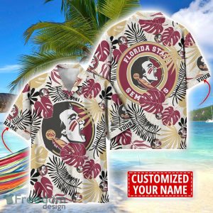 Florida State Seminoles Aloha Hawaiian Shirt Custom Name Summer Gift Holiday Team Shirt