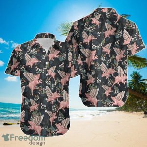 Flying Pig Pattern Hawaiian Shirt For Men And Women