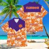 Football American Hawaii Shirt Tropical Beach Tree Clemson Tigers